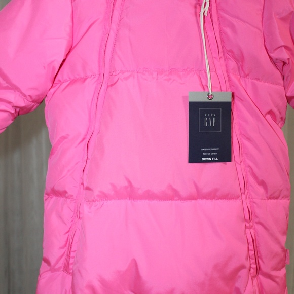 Baby GAP Bright Pin Snow Convertible Bunting Suit. Sz. 3 - 6 - Picture 3 of 8